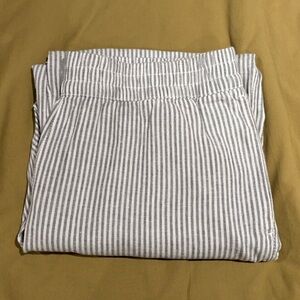 Old Navy Gray and White Striped Pants